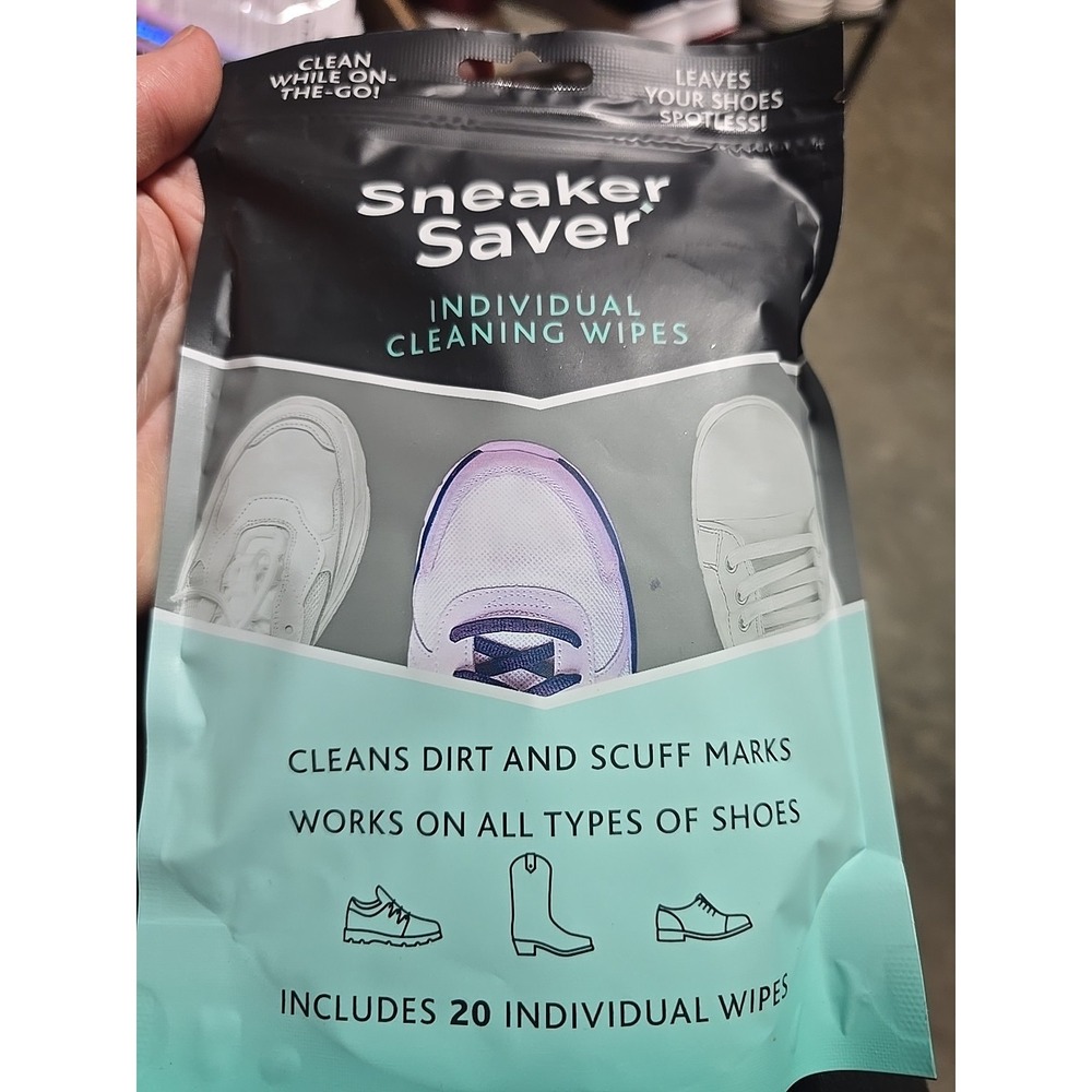 20 Premium Quick on the Go Shoe Cleaning Wipes Dual Textured Individually Wrappe